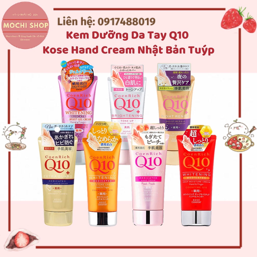 Kem Dưỡng Da Tay Q10 Mềm Mịn Kose Hand Cream Nhật Bản Tuýp 80g
