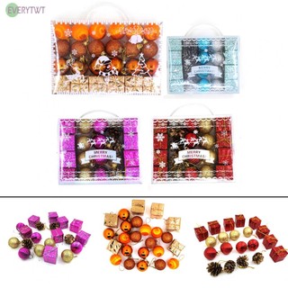 Christmas tree balls 20pcs 3.5cm bronze plastic red rose red brand new