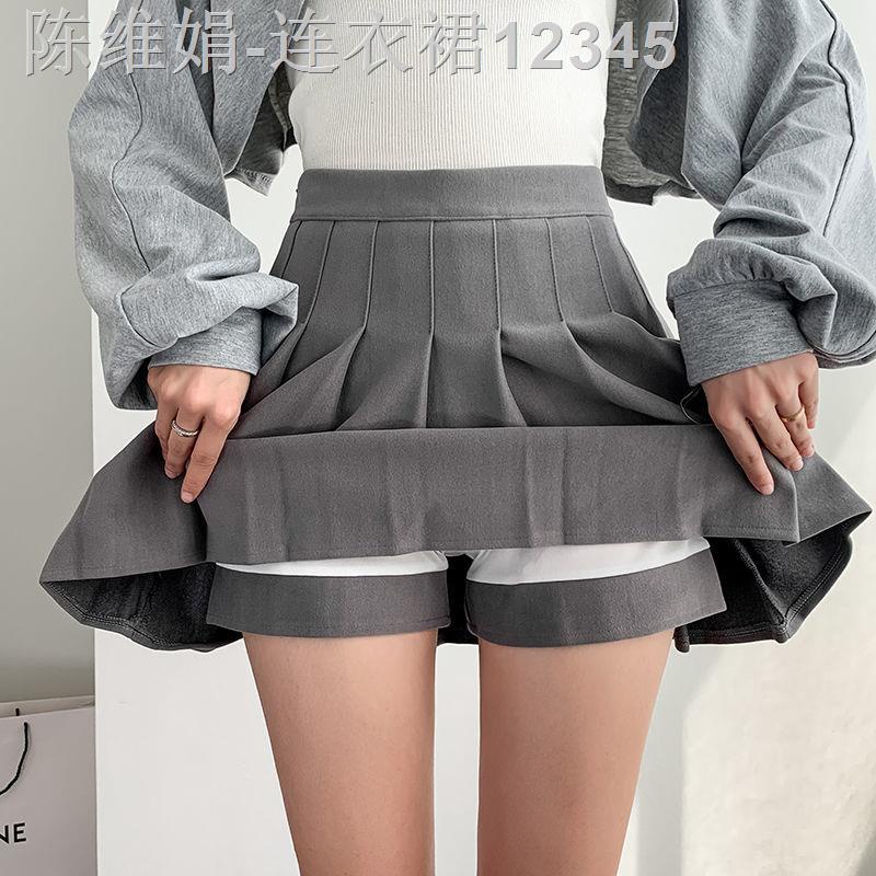 Chân Váy Xếp Ly Dáng Chữ A Bằng Len Cá Sấu Phối Gương Thời Trang Thu Đông Cho Nữ