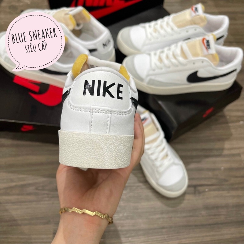 Giày Sneaker Nike Blazer Mid 77 Vintage White Black Cổ Cao,Thấp Kiểu Dáng Thể Thao Phối Màu Đen Trắng Cao Cấp Full Box