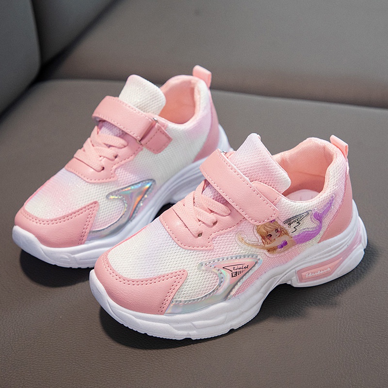 Girls running shoes new mermaid children's sports shoes cartoon cute girls old daddy shoes