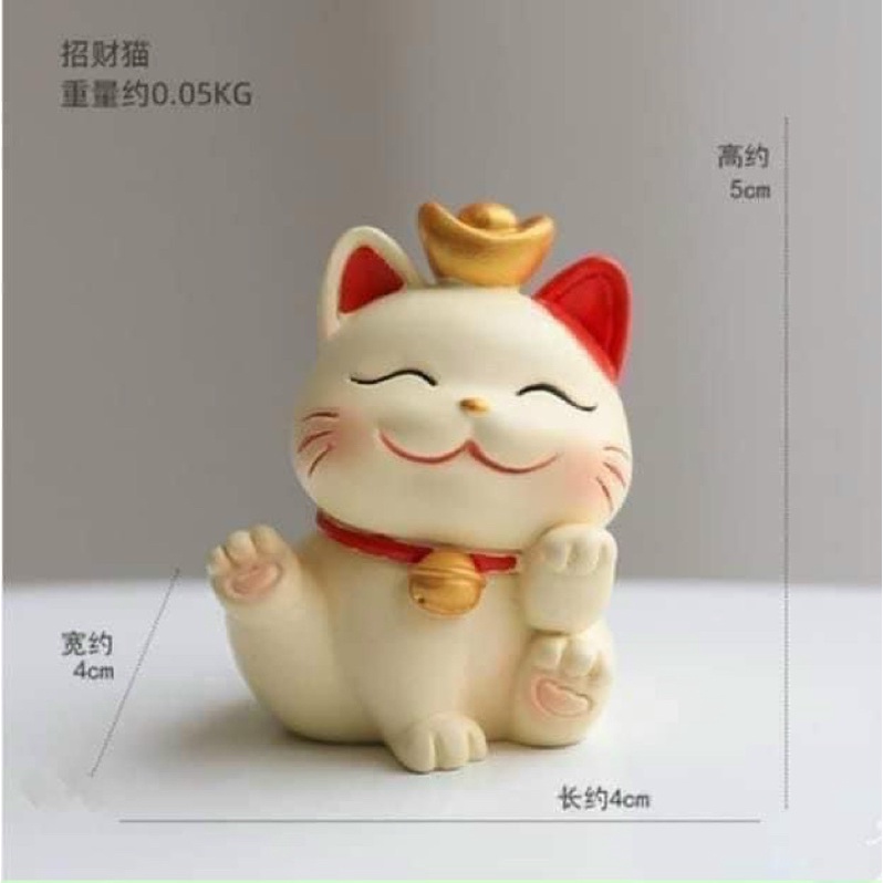 Sét 4 tượng mèo thần tài trang trí cực đẹp