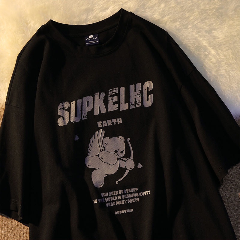 NRVP Áo Thun Unisex Mùa Hè Dáng Suông Tay Cộc Phong Cách Hàn Quốc Cho Nam Nữ