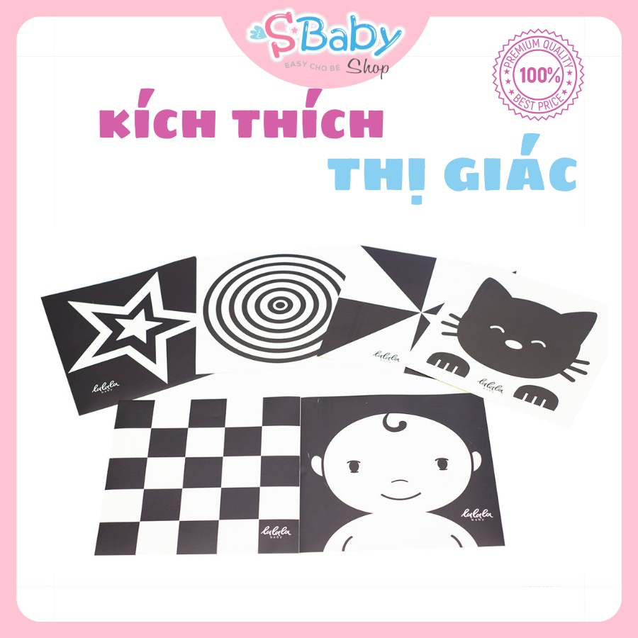 Kích Thích thị giác cho trẻ sơ sinh bộ Decal 6 thẻ