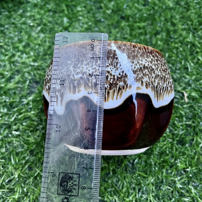 Chậu sứ men hỏa biến hình bóng lõm - Nhiều màu - Solar Garden