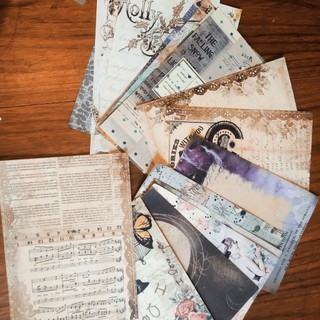 Giấy nền trang trí sổ, decor nhiều chủ đề phong cách cổ điển vintage bullet journal