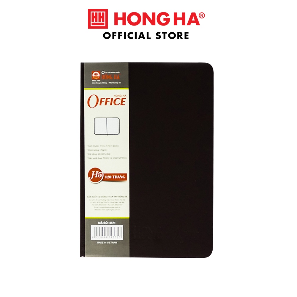 Sổ bìa da 120 trang OFFICE H5 Hồng Hà (4571)