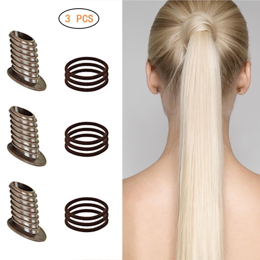 Bộ 3 Dụng Cụ Tạo Kiểu Tóc Đuôi Ngựa Lâu Trôi Tiết Kiệm Không Gian