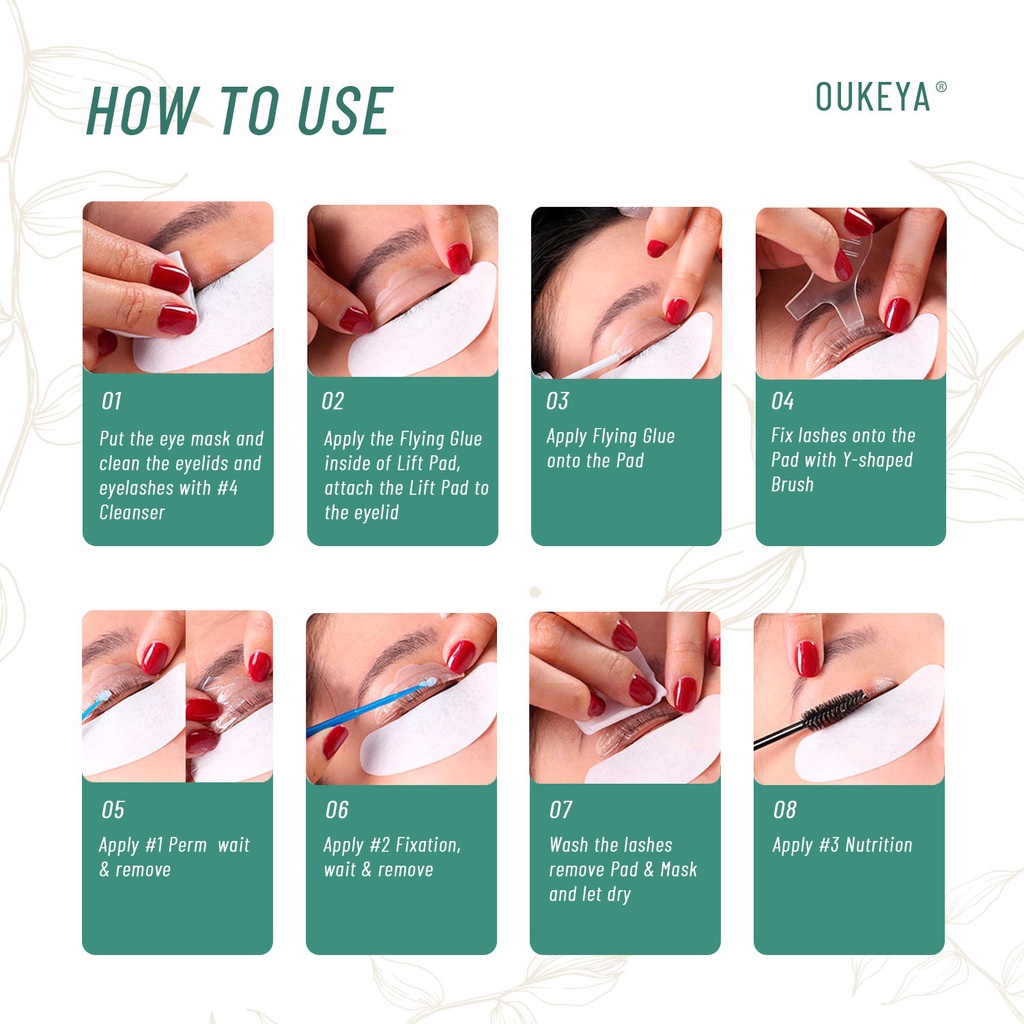 Bộ uốn mi cao cấp trắng lash lift OUKEYA_ Set bộ uốn mi collagen 3d 6d