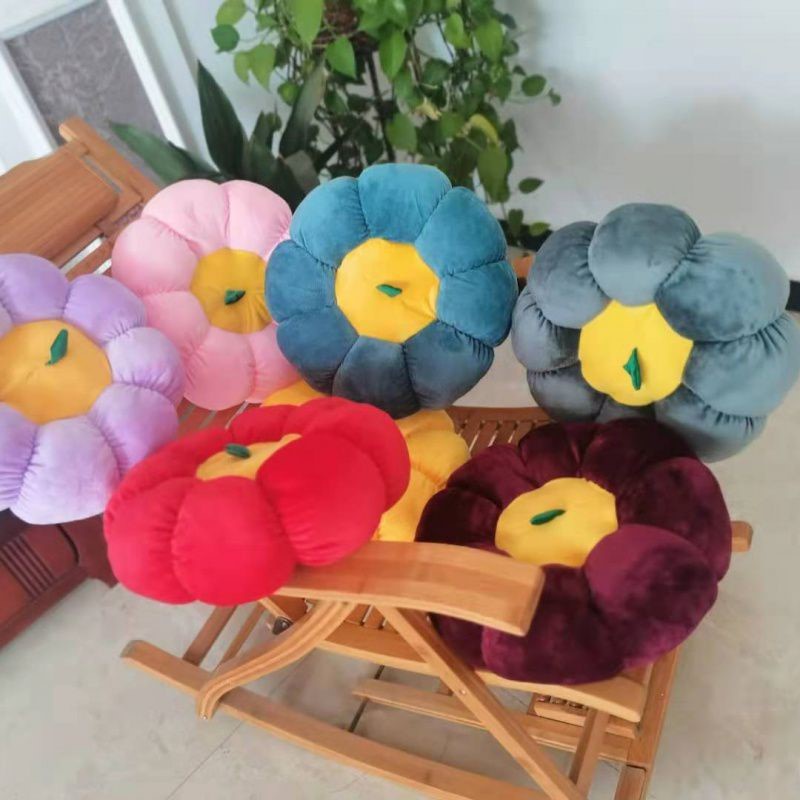 Đệm ngồi bệt hình quả bí ngô đáng yêu, có khóa kéo, size đại (45cm x 45cm)