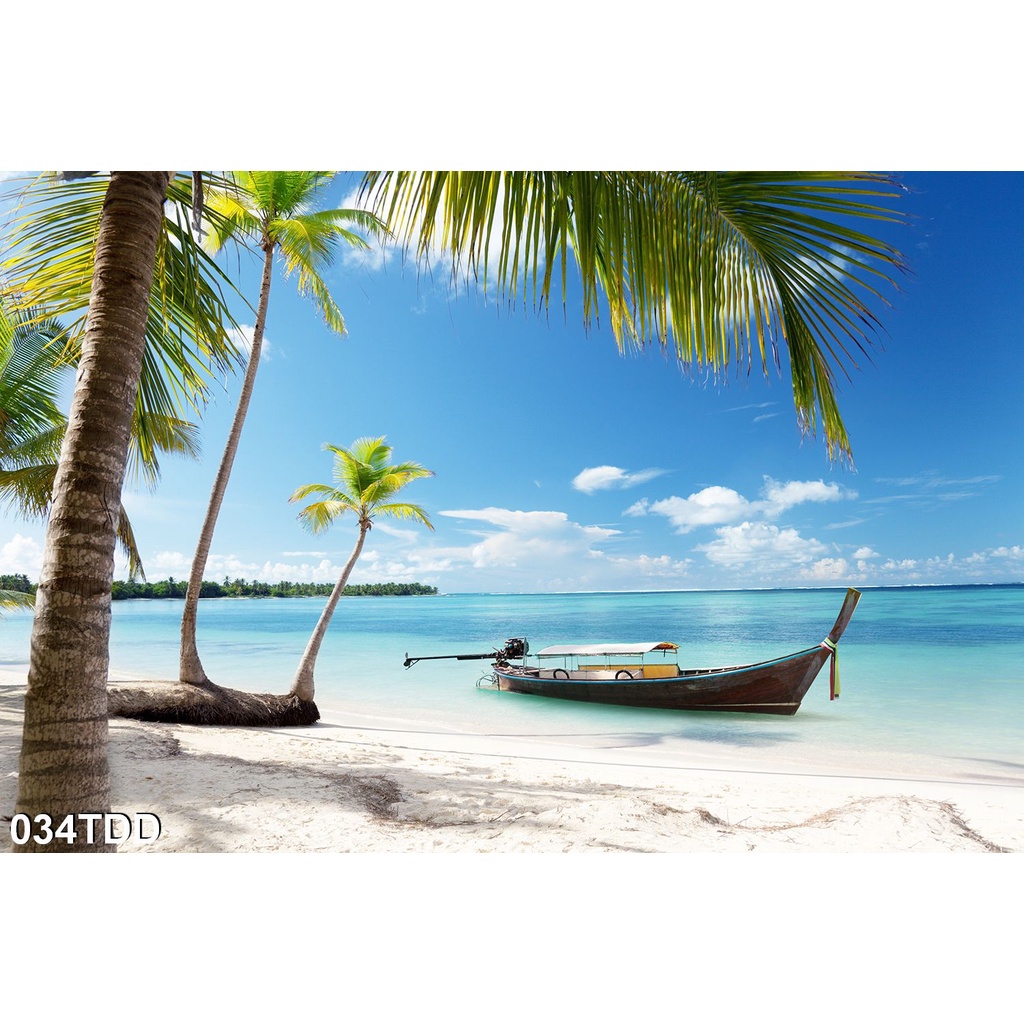 Tranh Dán Tường 3d Biển Đại dương xanh tạo không gian mát mẻ - 034TDD- Trang trí phòng khách