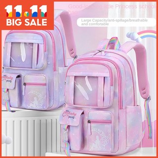 New schoolbag for primary school girls 1-3-6 cartoon cute children's bag lightweight leisure large-capacity backpack