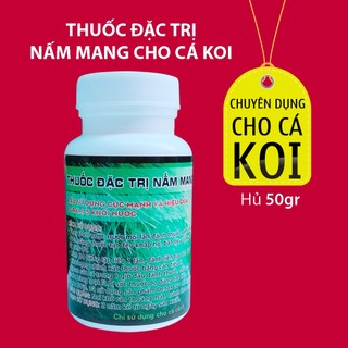 Trị nấm mang cho cá Koi, bệnh nấm mang ở cá cảnh có hướng dẫn cách điều trị nấm mang cá Koi chai 50gr