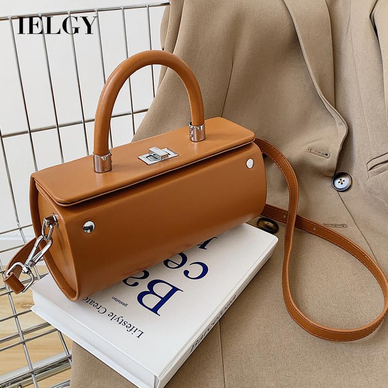 IELGY Túi Xách Hình Trụ Dễ Phối Đồ Thời Trang Cho Nữ