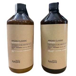 🇮🇹Nashi-Italia🇮🇹 Dầu gội xả phục hồi tóc Nashi Argan Classic 1000mlx2
