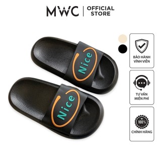 Dép Nữ MWC 8122 - Dép Quai Ngang Phối Chữ Đơn Giản Trẻ Trung