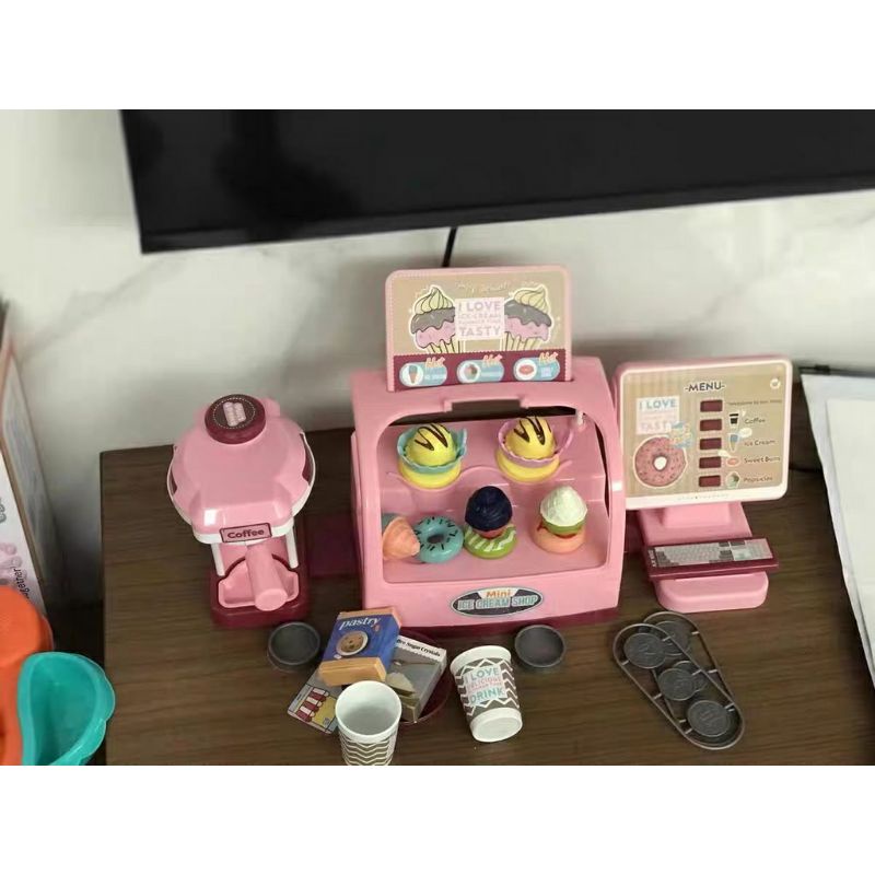 Đồ chơi bán hàng siêu thị mini nhiều chủ đề, quầy siêu thị  bán kem, bánh ngọt,pizza..