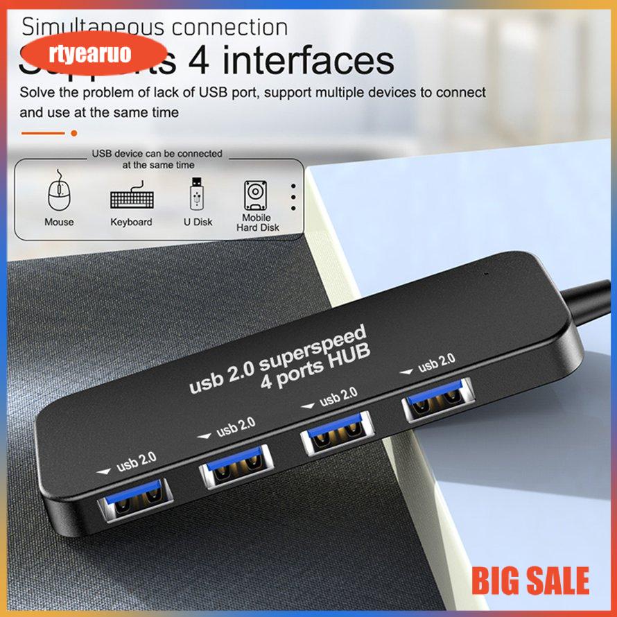USB 2.0 HUB 4port High Speed USB Hub Cable Splitter For Multidevice