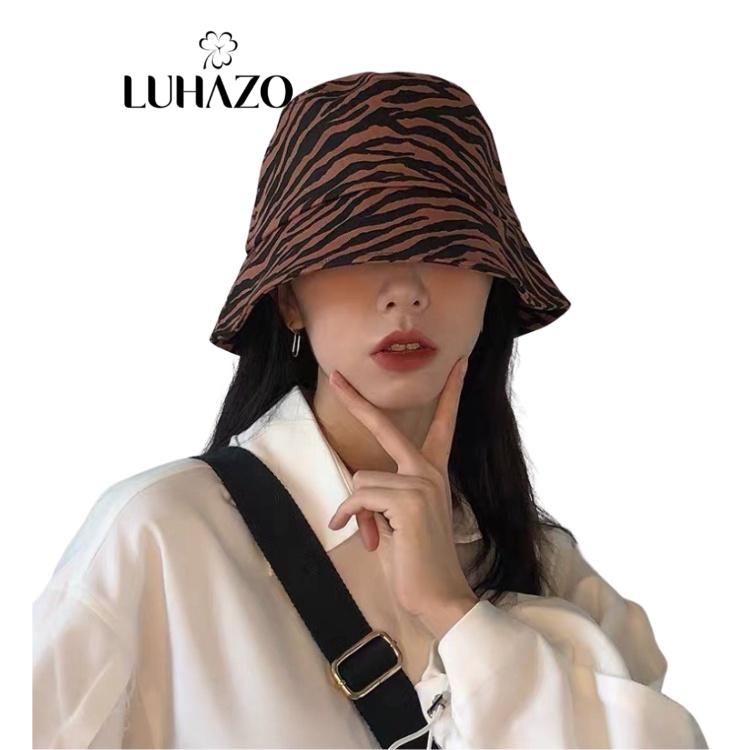 Nón mũ Bucket ngựa vằn Bò Sữa LUHAZO mũ vành tròn hoạ tiết phong cách Ulzzang unisex cho nam và nữ K1T1-3