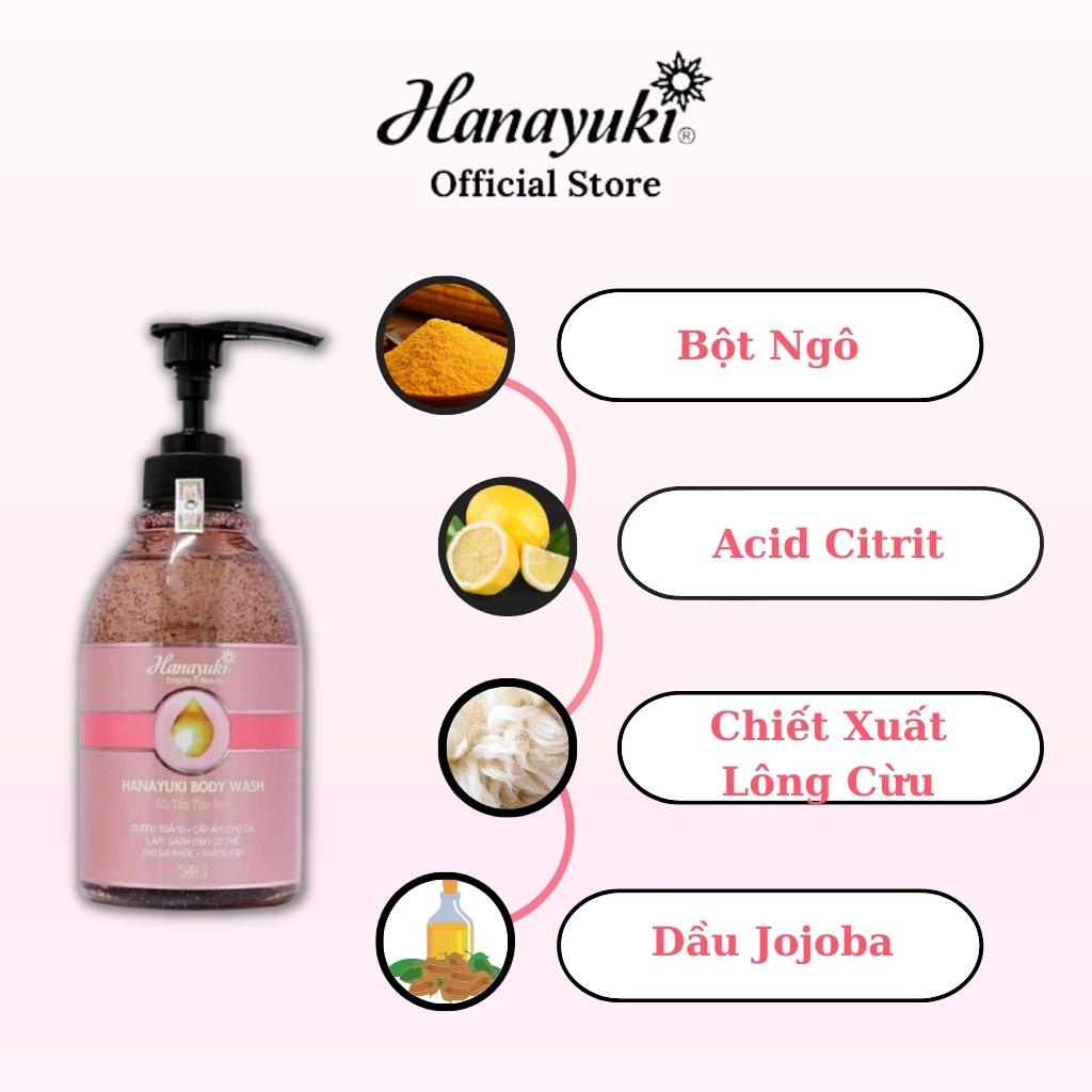 Sữa Tắm Hanayuki Body Wash Trắng Da Dưỡng Ẩm Hanayuki Chính Hãng