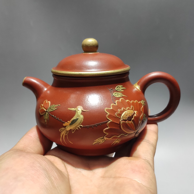 Ấm Tử Sa Nghi Hưng Phan Hồ Miêu Kim 300 ml (Ấm Cổ Sưu Tầm)