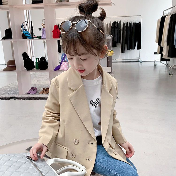 Áo Khoác Cho Bé Gái | Áo Khoác Kaki Tay Dài Phong Cách Hàn Quốc Thời Trang Xuân Thu Mới Cho Bé Gái 3-5 Tuổi 6-12 Tuổi