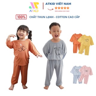 Bộ thu đông Minky mom đánh răng chất liệu thun lạnh cao cấp cho bé trai bé gái