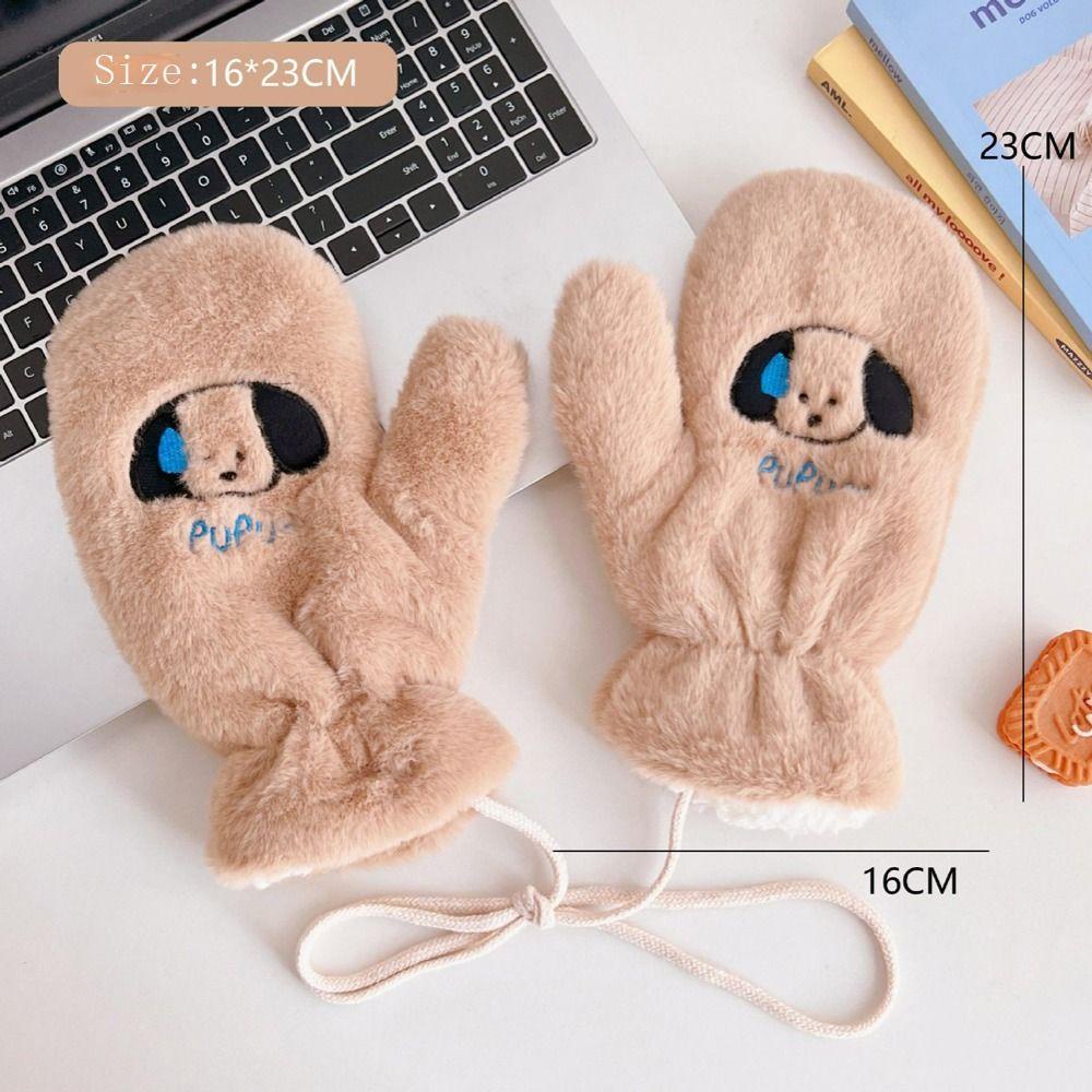 Khăn Choàng Cổ Vải Bông Dày Dặn Co Giãn Họa Tiết Chú Chó Hoạt Hình Dễ Thương