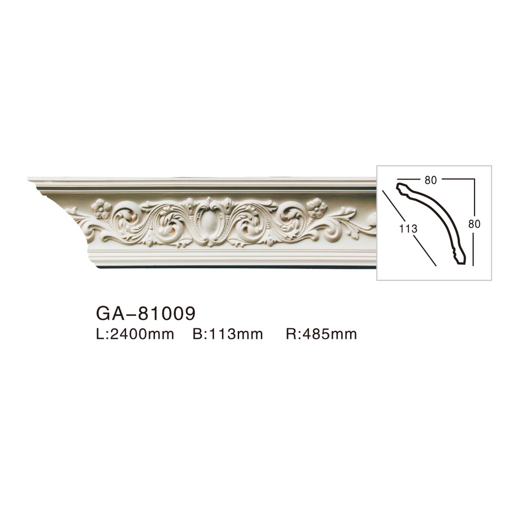 Phào chỉ AKHOA, phào PU  cao cấp, chống mối mọt, phào cổ trần PU hoa văn dài, trang trí trần nhà, tường nhà