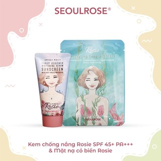 Bộ đôi Kem chống nắng Rosie Seoulrose và Mặt nạ cỏ biển Rosie Seagrass Mask