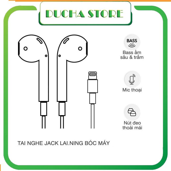🔥Free Ship🔥Tai Nghe Nhét Tai Có Mic Dành Cho IP7/8/8Plus/X/XS/XS Max/11/11Pro/11Pro Max..-Kết Nối Bluetooth Tự Độ