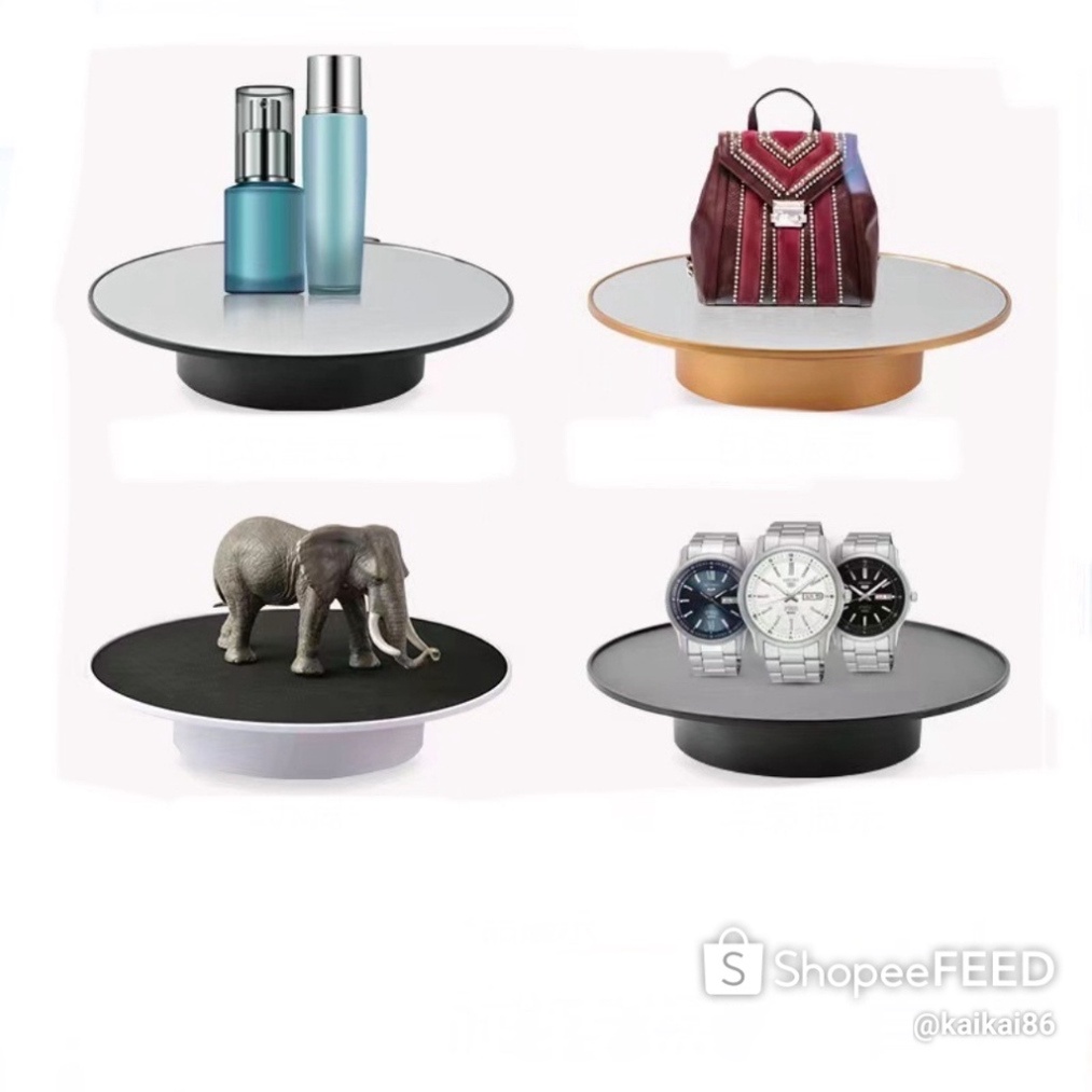 BÀN XOAY SẢN PHẨM 15CM 20cm 25cm 32cm, đế xoay hỗ trợ quay video, livestream, trang tri, quay mô hình dùng pin hoặc điện