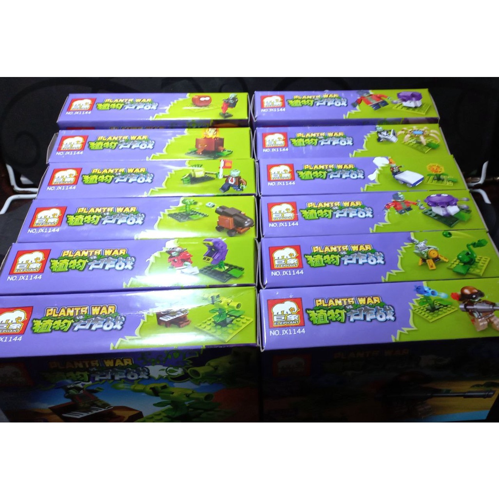 Bộ Lắp Ráp, Xếp Hình Plant & Zom.bie, Trồng Cây Vs Quái Vật, Hộp Size 14cm, 40+ PCS