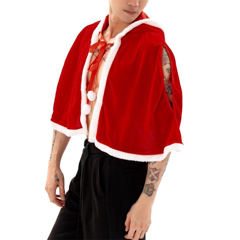 Áo Choàng Nhung Hóa Trang Ông Già Noel Kèm Nón Cho Người Lớn
