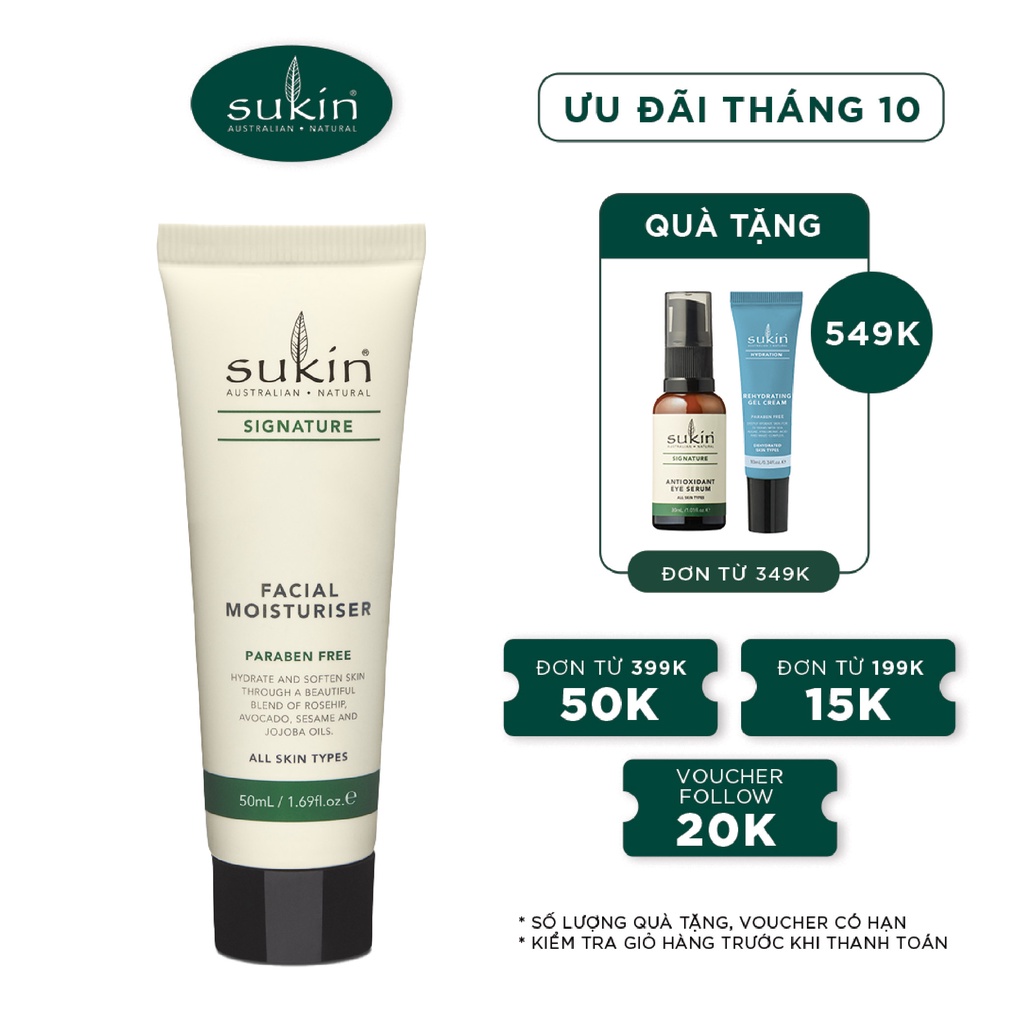 Kem Dưỡng Ẩm Dành Cho Da Mặt Sukin Signature Facial Moisturiser 50ml