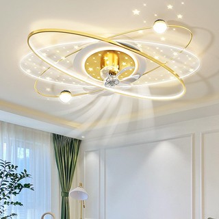 Đèn quạt ốp trần dải ngân hà đèn trang trí siêu rẻ cánh hiện đại với 3 chế độ ánh sáng trang trí nội thất hiện đại