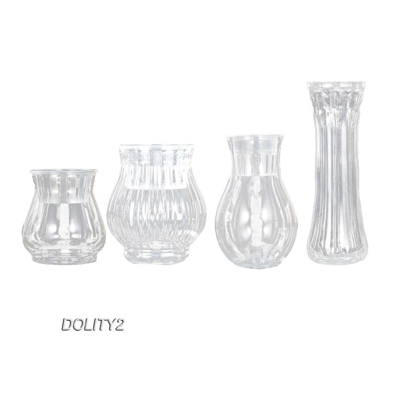 Set 2 Bình Hoa Trong Suốt Dùng Trang Trí Tiệc Cưới