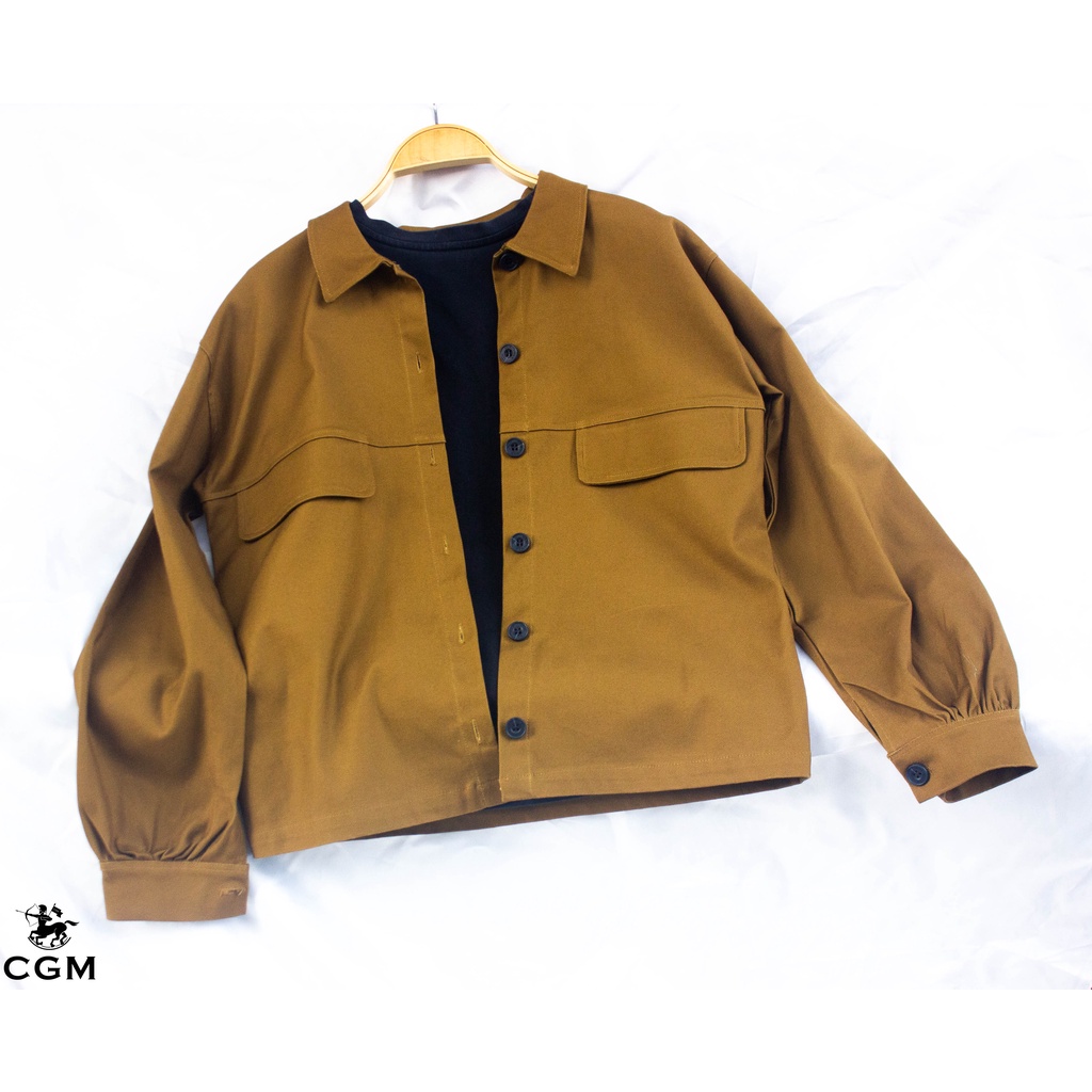 Áo khoác chất kaki cotton dày dặn màu nâu bò( Nau Coat)