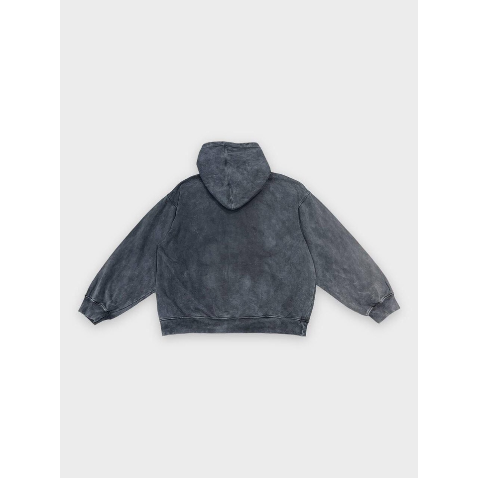 ÁO HOODIE BOXY WAX - DARK GREY
