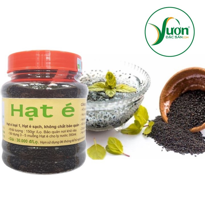 Hạt é sạch loại 1 ( Lọ 150g) thanh nhiệt giảm cân nhuận tràng - Vườn Đặc Sản