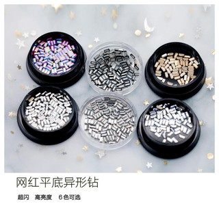Set 100 viên đá khối chân bằng hình chữ nhật đính móng siêu sáng