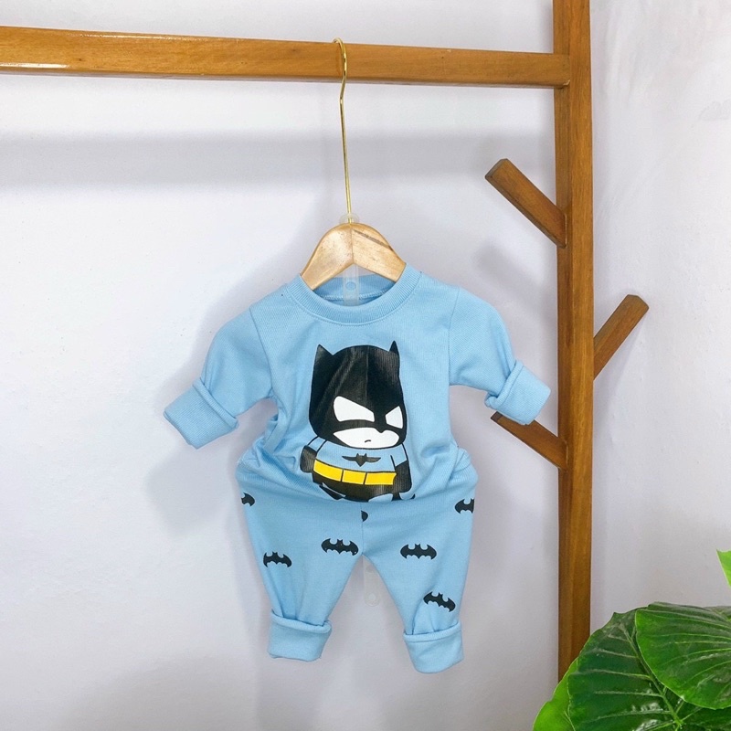 Bộ dài tay Thu đông Batman cho bé trai, chất tăm dày dặn cho bé 8-18kg đủ size