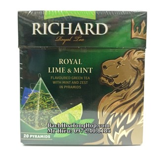[Hỏa Tốc] Trà Richard Lime Mint hộp giấy 20 gói