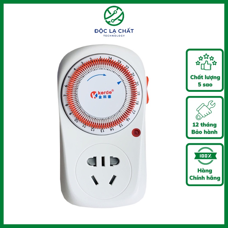 Ổ cắm điện thông minh hẹn giờ lập trình bật – tắt điện Kerde V2