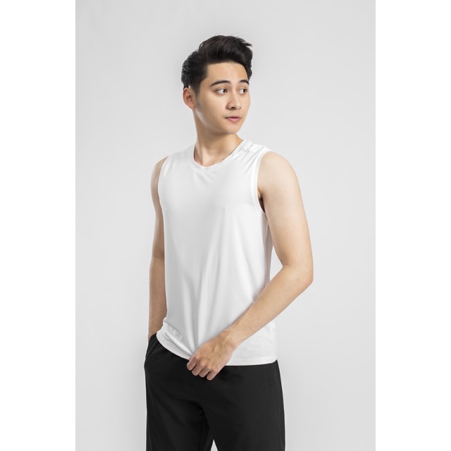 Áo ba lỗ nam tanktop tập gym KWIN thiết kế tối giản dệt jacquard tạo họa tiết sọc dọc nam tính KTT007S9