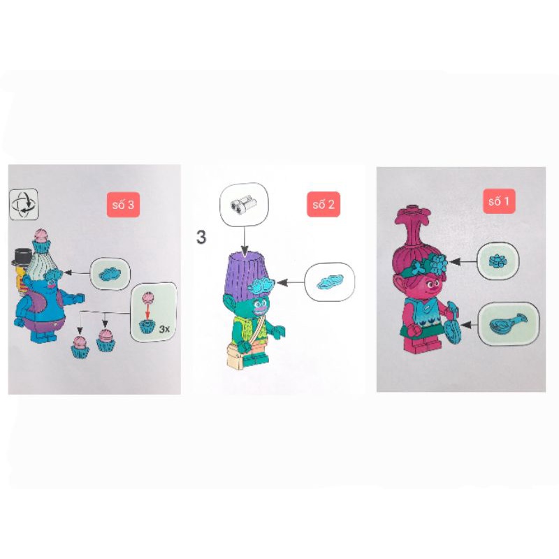 Xếp hình lego nhân vật trong set 41252