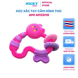 Xúc xắc có tay cầm hình thú nhiều màu sắc - AM33110 Chất liệu nhựa mềm được kiểm nghiệm an toàn