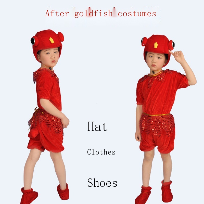 Trang Phục Hóa Trang Động Vật Vịt Vàng Cá Vàng Ếch Rùa Cho Trẻ Em