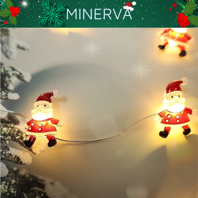 Đèn led đom đóm 20 bóng hình Ông già noel trang trí decor giáng sinh lung linh