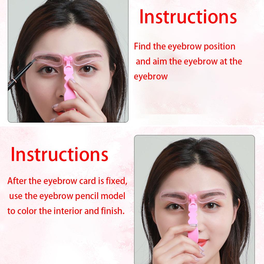 Thẻ Khuôn Hỗ Trợ Vẽ Lông Mày 8 Trong 1 Tiện Dụng